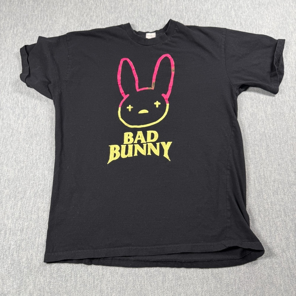 Bad Bunny Shirt Adult S Black El Ultimo Tour Del Mundo 2022 Concert Tour Graphic